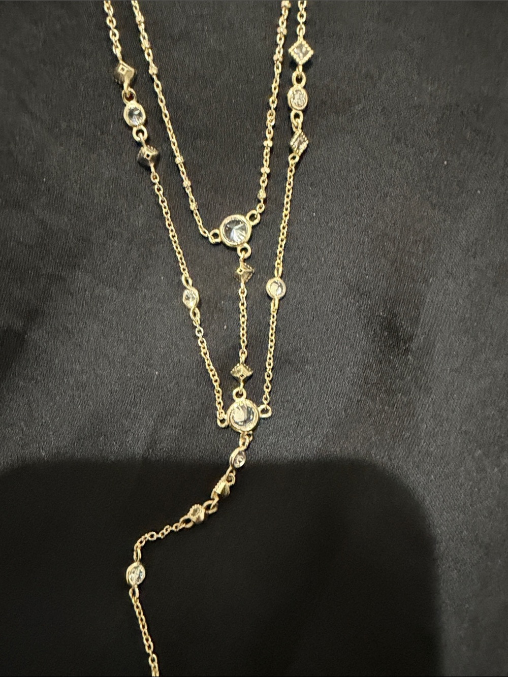 Kendra Scott, rhodium gold Y-Drop Necklace - NWT